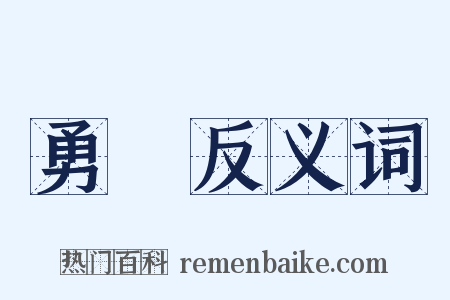 勇氣反义词是什么意思的图片